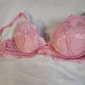 La senza pink corset detail bra